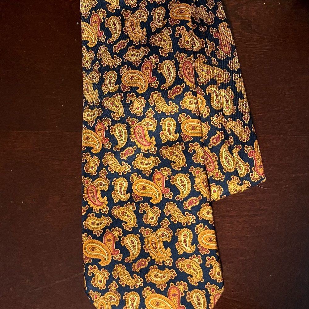 J Press Paisley Patterned Silk Tie